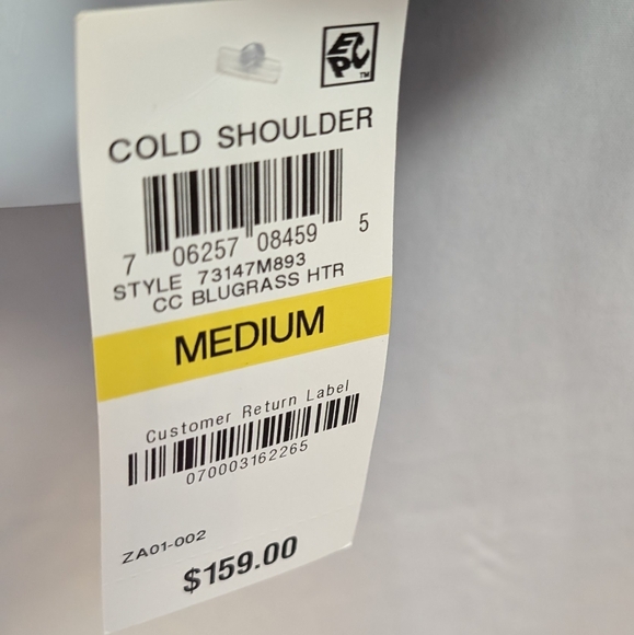 NEW Cashmere Charter Club Luxury Cold Shoulder Sweater Heather Blue. - Picture 8 of 16